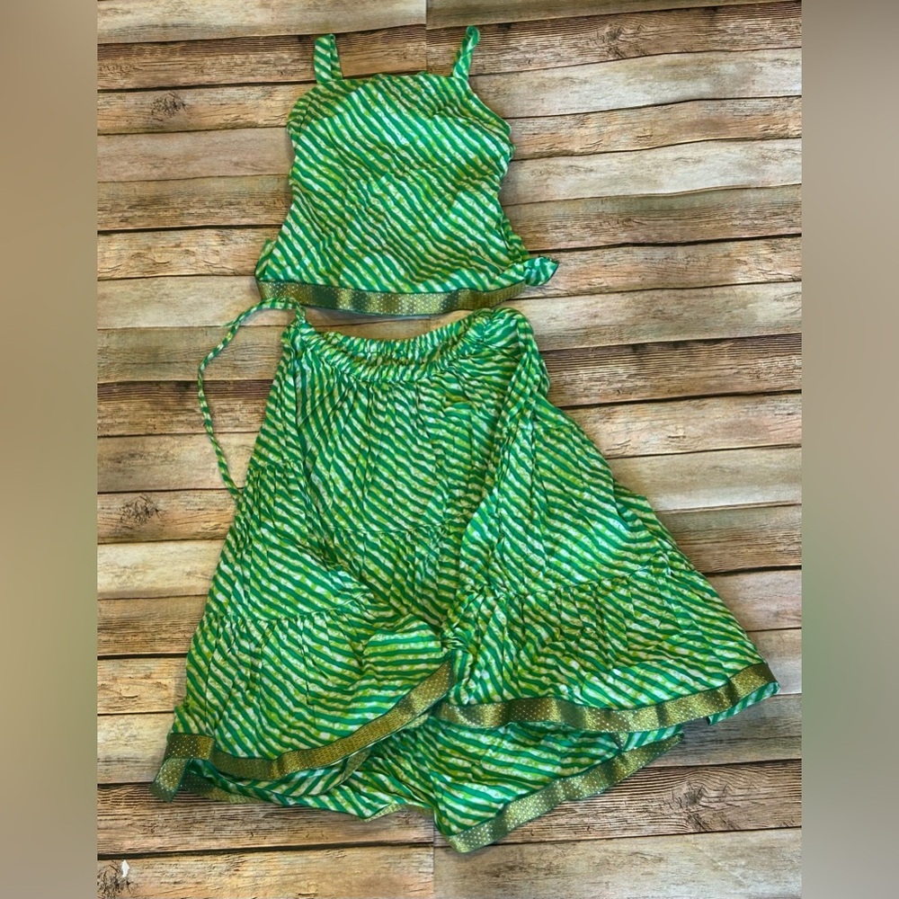 Kids Girls Lehenga Green Cotton 2T-3T size 20